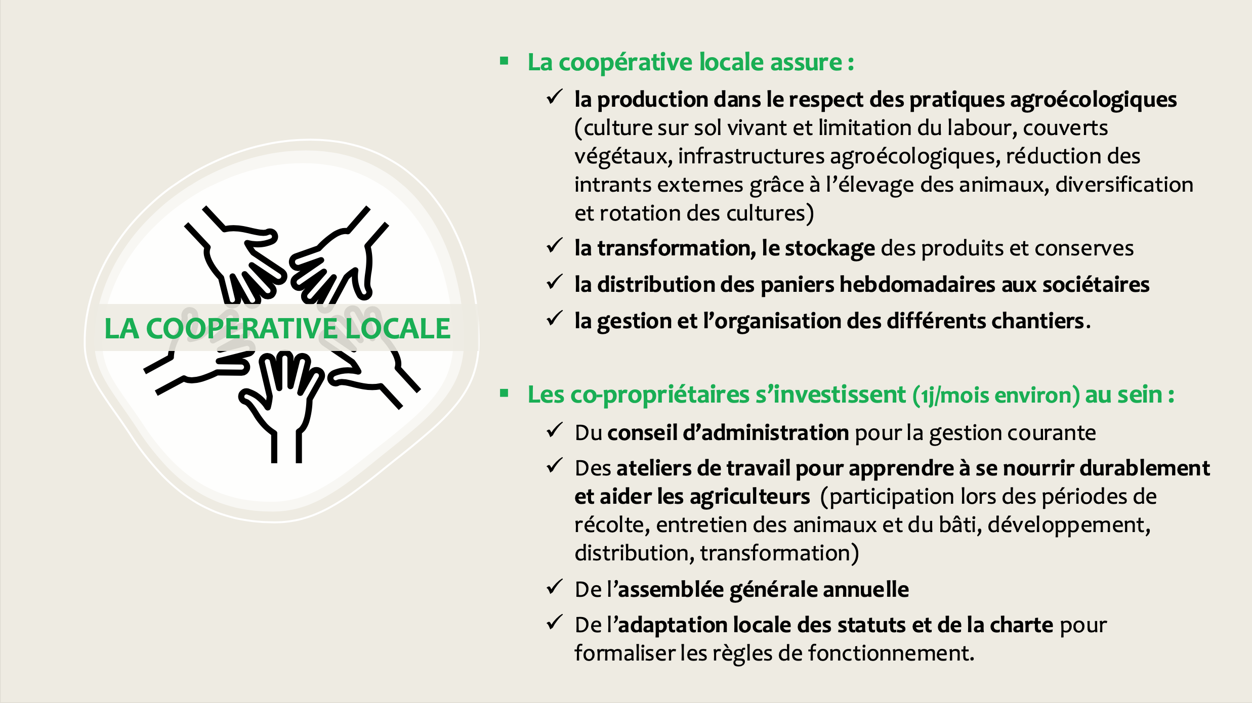 board coopérative locale Lively Farming